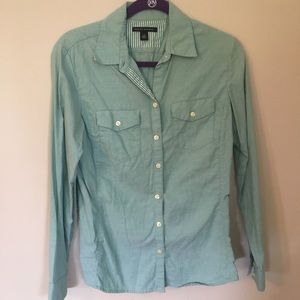 Sea Green Button Up Top